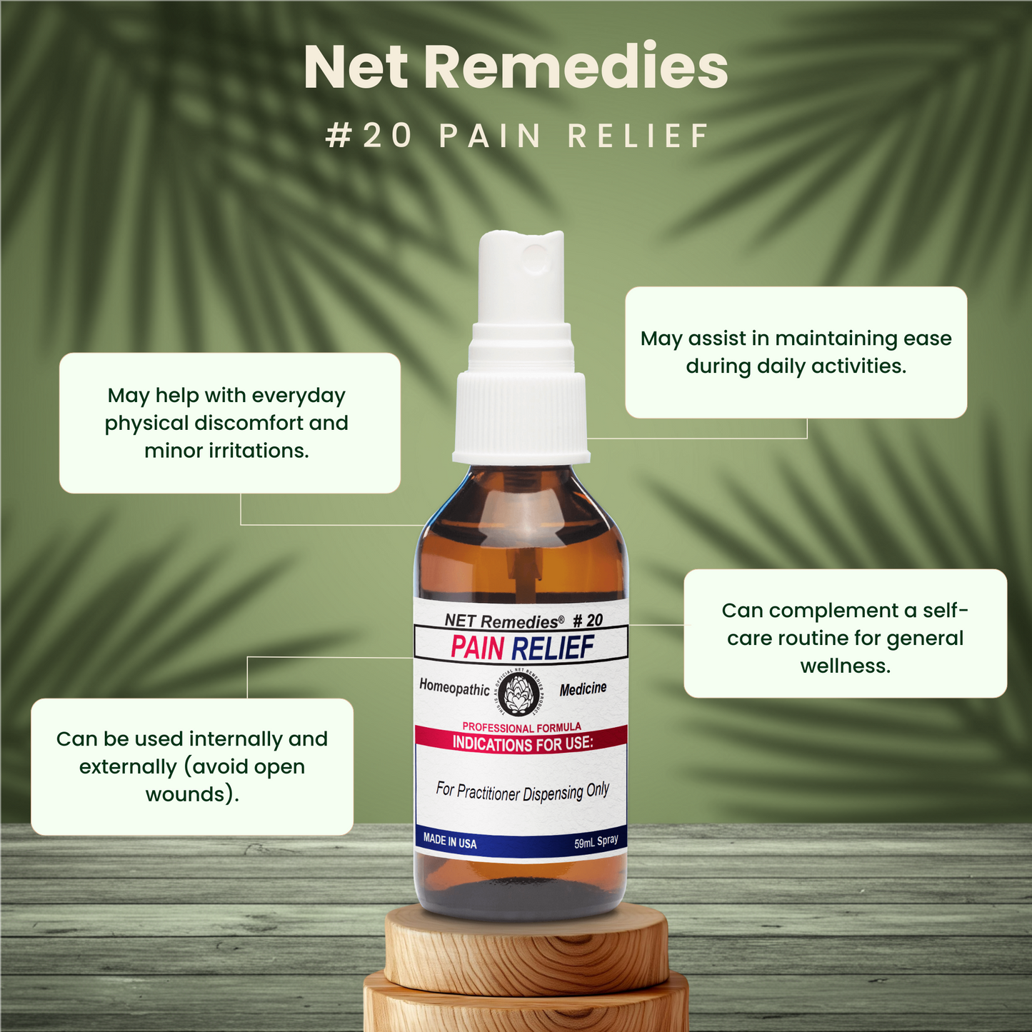 NET Remedies® #20 PAIN RELIEF