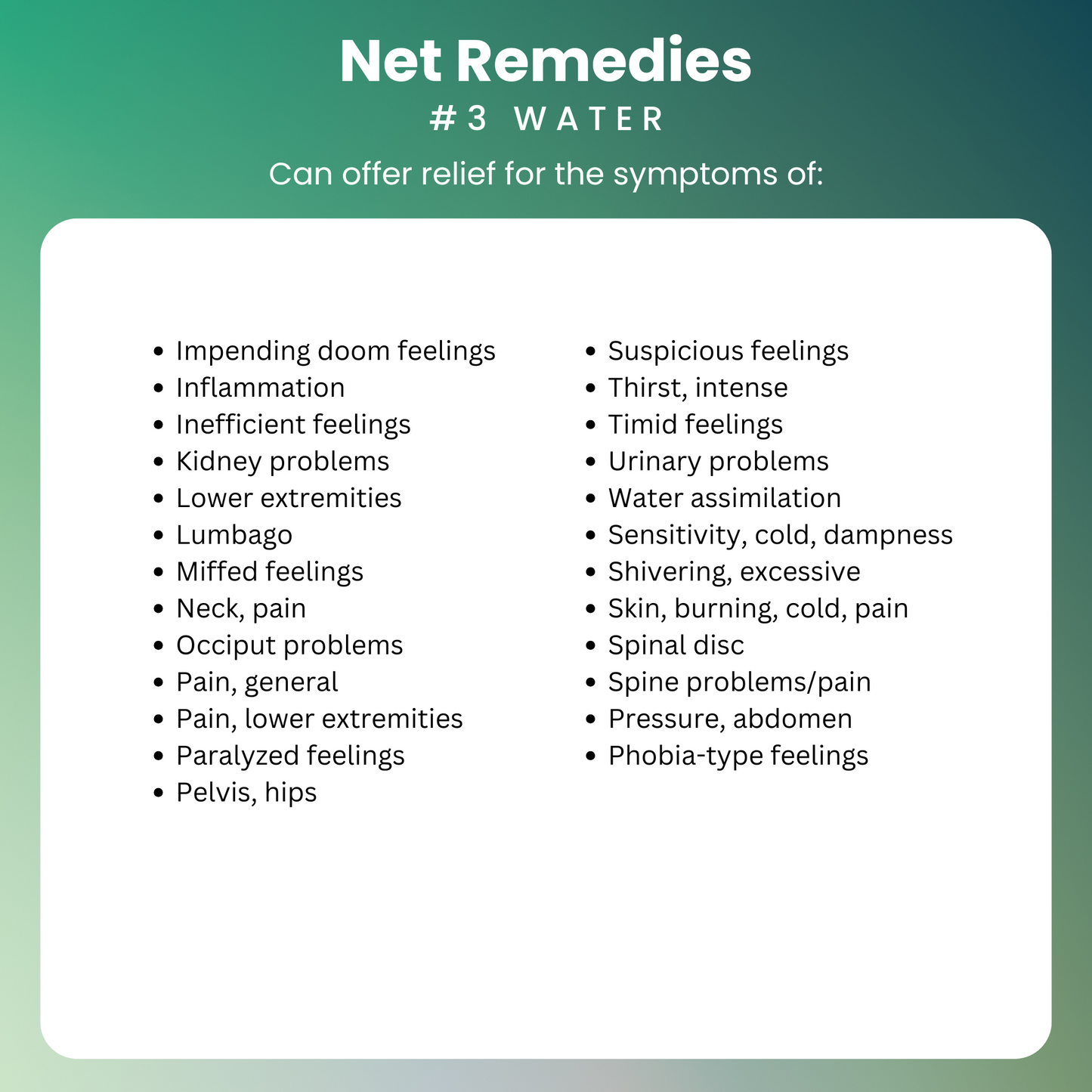 NET Remedies® #3 WATER