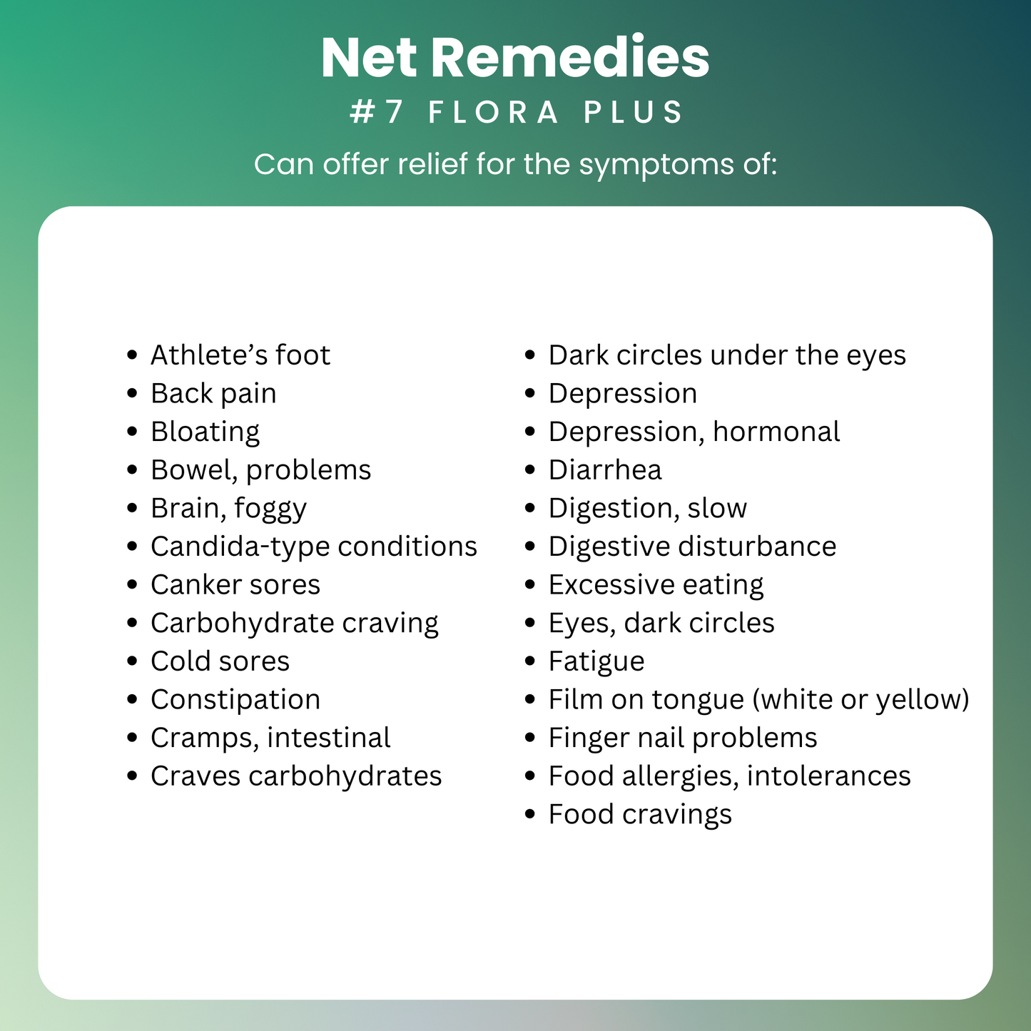 NET Remedies® #7 FLORA PLUS