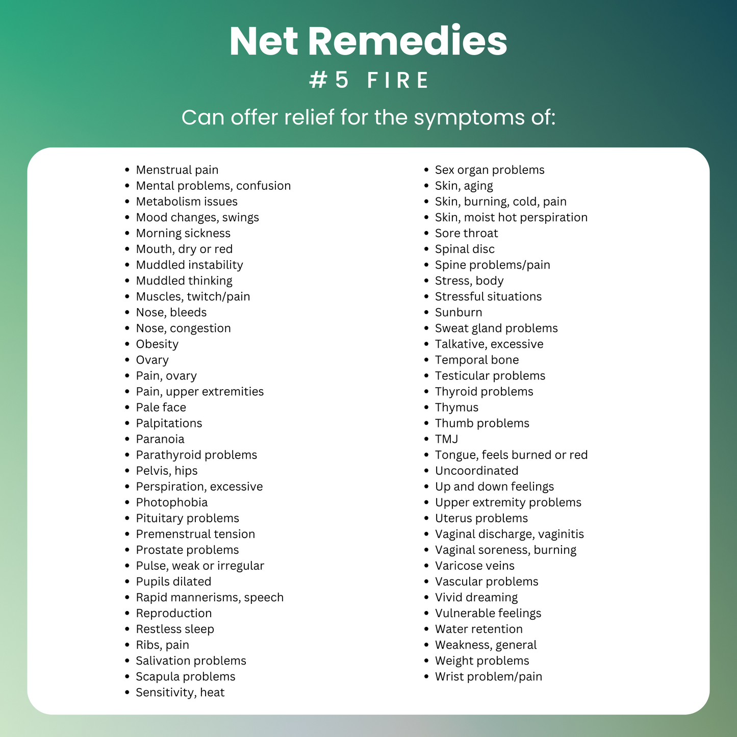 NET Remedies® #5 FIRE