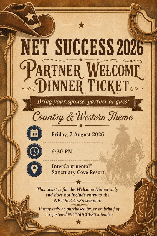 NET SUCCESS 2026 Partner Welcome Dinner Ticket